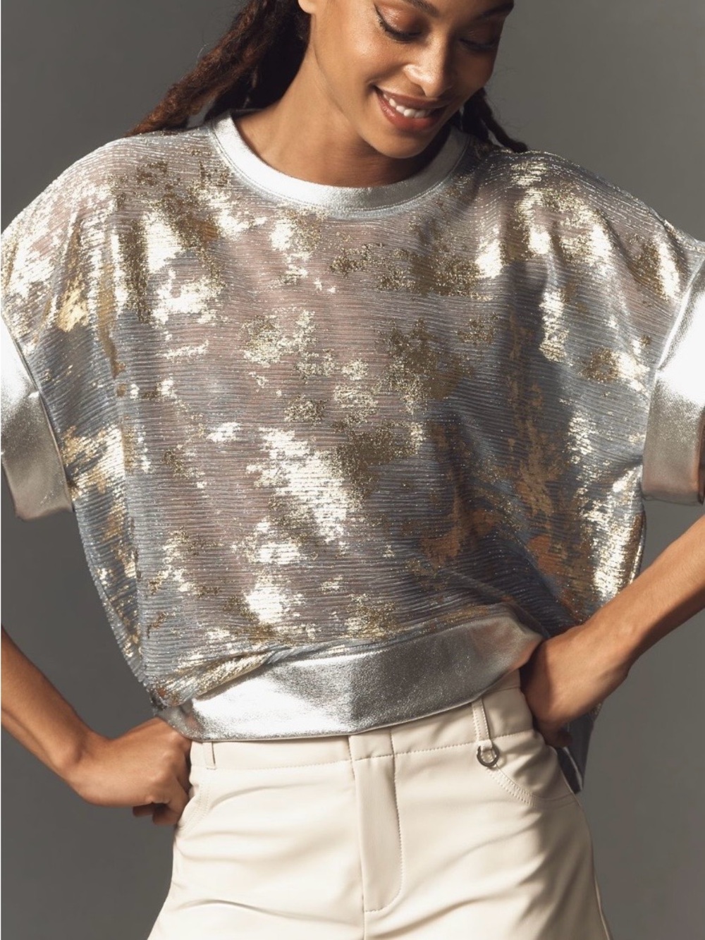 Anthropologie Pilcro shine shell top-New with tag!